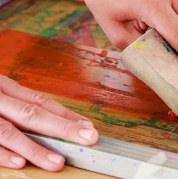 Workshop school onderwijs Zeefdrukken 5